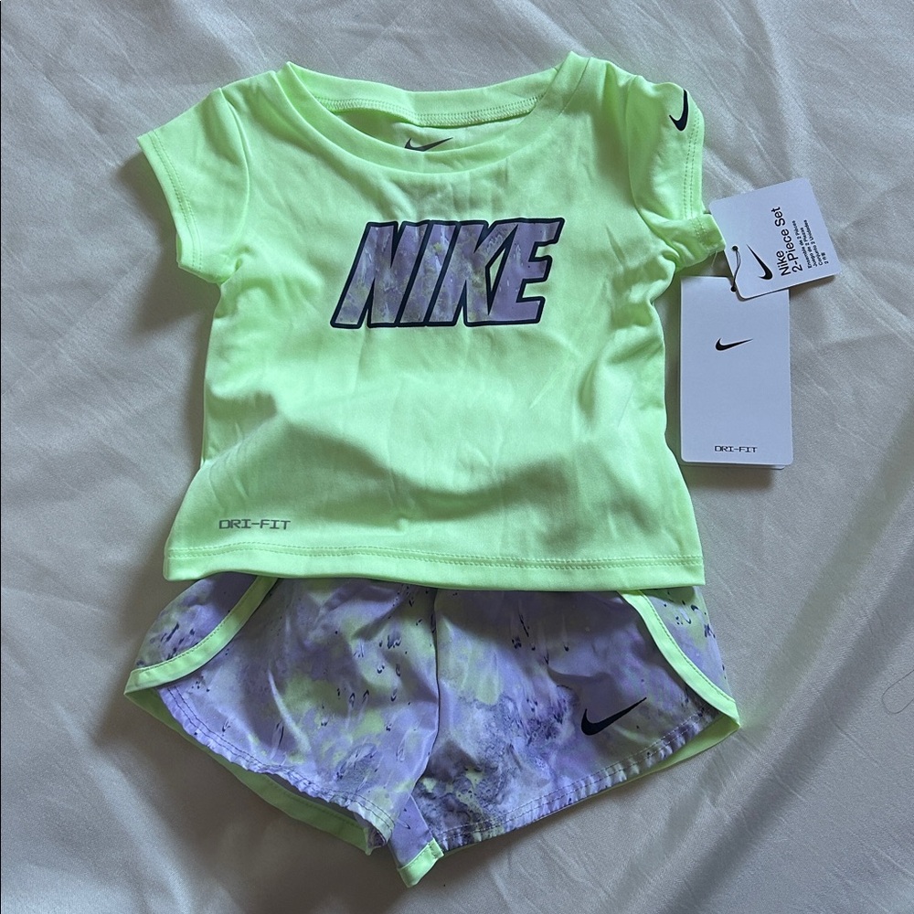 Nike Dri-Fit 2-Piece Set Neon Yellow/Lime